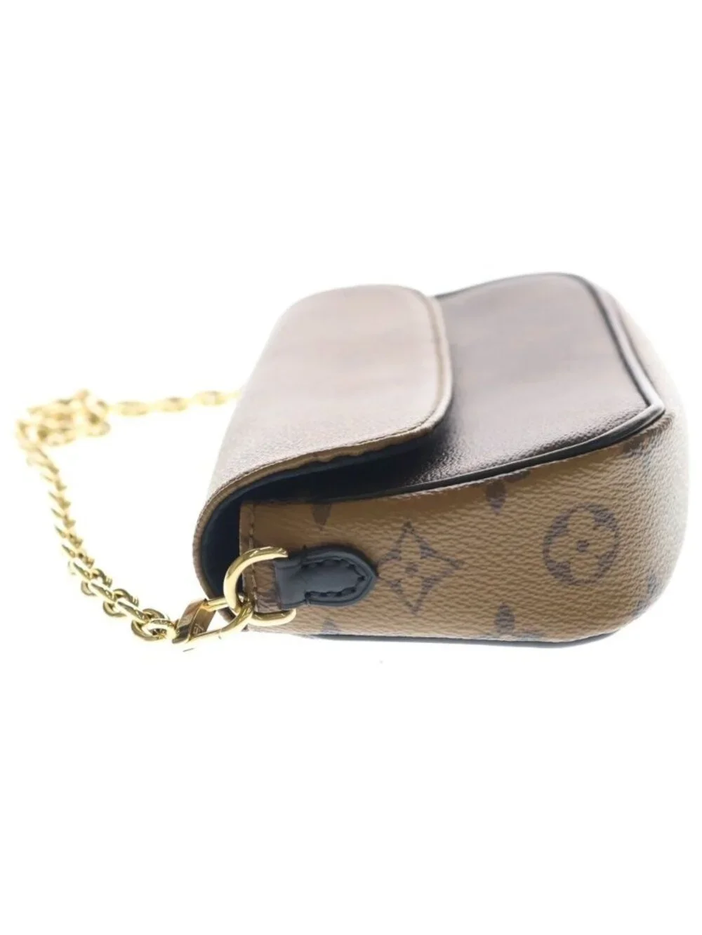 Louis Vuitton Monogram Reverse Wallet on Chain Ivy Leather 2-Way Shoulder